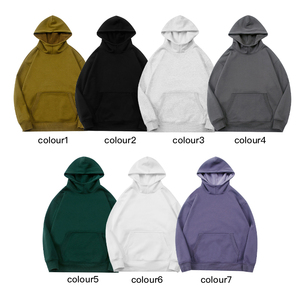 OEM Men Hooded Sweatshirt Cotton Heavy Weight Mock Neck Puff <b>Screen</b> Print Regular Fit Pullover - Product Image 3