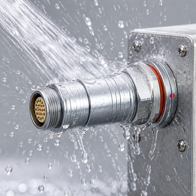 Underwater Circular Connector IP68 Waterproof Connector Deep Sea Connector Brass Gold Plated Screw Locking Small MOQ Customized