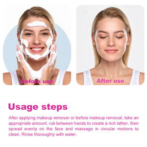 Da dầu làm sạch làm mềm lớp biểu bì hình thức trên khuôn mặt người lớn 'sữa rửa mặt nhẹ nhàng dưỡng ẩm Hyaluronic Axit cho tất cả da - Product Image 6