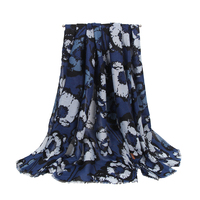Nuevo Pañuelo Floral de Invierno 2026, Chales Largos Cuadrados Ligeros de 90x180CM, Envoltura Grande Estampada para Mujer, Bufandas, Hijabs