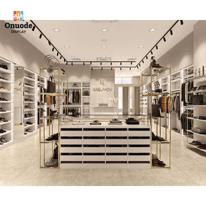 Modern Stainless Steel Clothing Display Racks | Wall-Mounted Garment Cabinets & Boutique Island Stands - Product Image 3