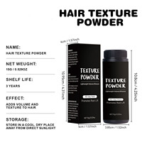 Marque privée Poudre pour volume de cheveux pour homme Marque propre Poudre coiffante imperméable à l'eau Blanc mat Texture moelleuse