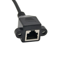 Câble d'extension Ethernet Cat5e Cat5 RJ45 8P8C à montage sur panneau avec vis, mâle vers femelle, pour réseau Internet LAN