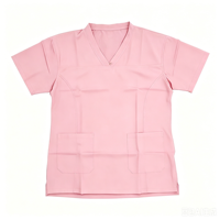 Haut de blouse médicale à col en V et manches courtes, extensible dans 4 directions, séchage rapide, double poche, uniforme médical multicolore, tunique d'infirmière d'hôpital