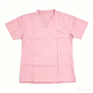 Blusa Médica con Cuello en V y Manga Corta, Elástica en 4 Direcciones, de Secado Rápido, con Doble Bolsillo, Uniforme Médico, Túnica de <span class=keywords><strong>Enfermera</strong></span> de Hospital en Varios Colores - Product Image 5