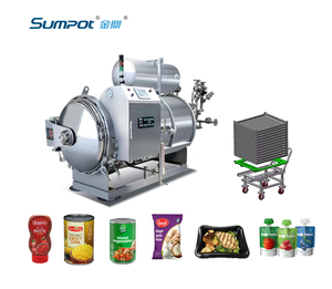 Retorta de pulverización de agua avanzada - Rampa de temperatura suave para comidas preparadas en bandeja y lámina de sellado - Product Image 1