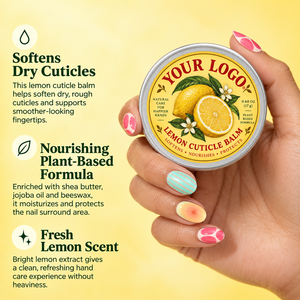 Baume à ongles hydratant et nourrissant 3-en-1 à la cire d'abeille et au citron, à base de plantes, pour cuticules sèches, rugueuses et irrégulières - Product Image 3