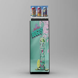 Bebidas Cerveza Comida Exhibición de elevación automática Proveedor <span class=keywords><strong>vertical</strong></span> Soporte de exhibición Estante de metal Estante de botella controlado por resorte - Product Image 3