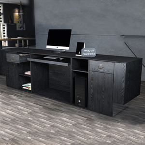 Escritorio de recepción negro tipo L de nuevo diseño, pasillo moderno, cajero en la recepción para club nocturno - Product Image 2