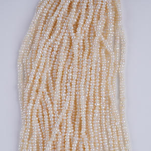 Promoción de Accesorios de Joyería DIY de Zhuji, Lote de Perlas Naturales de Agua Dulce Planas y Pequeñas de 18 cm, 3-3.5 mm - Product Image 1