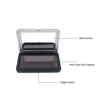 Plateau métallique vierge OEM de luxe à double compartiment pour palette de maquillage, en matériaux recyclés, avec estampage à chaud, pour contouring et bronzer