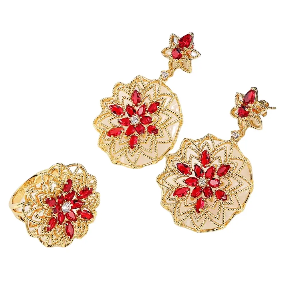 Jasen Jewelry chandelier design brazilian gold jewelry design ruby jewelry set