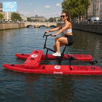 Vélo aquatique SUP à pontons plats pour une personne, cadre en aluminium avec tapis flottant avant, hydrodynamique pour rivière, pliable, de Chine, Lumark
