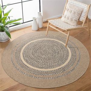 Tapis en cuir de jute, tapis doux pour le sol, 4x6, tapis d'extérieur pour le porche, le salon, moderne, haut de gamme, matériau naturel pur, hiver - Product Image 1