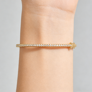 CUSTOM 9K/10K/14K/18K SOLID GOLD LAB GROWN CVD IGI/HPHT DIAMOND CLASSIC ENGAGEMENT PARTY BRACELET for <b>MEN</b> & WOMEN - Product Image 2