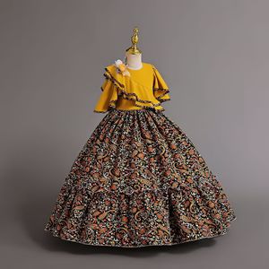 AC155 <span class=keywords><strong>Robe</strong></span> pour enfants <span class=keywords><strong>Robe</strong></span> longue à manches courtes de qualité <span class=keywords><strong>Robe</strong></span> de soirée de mariage pour petite fille - Product Image 6