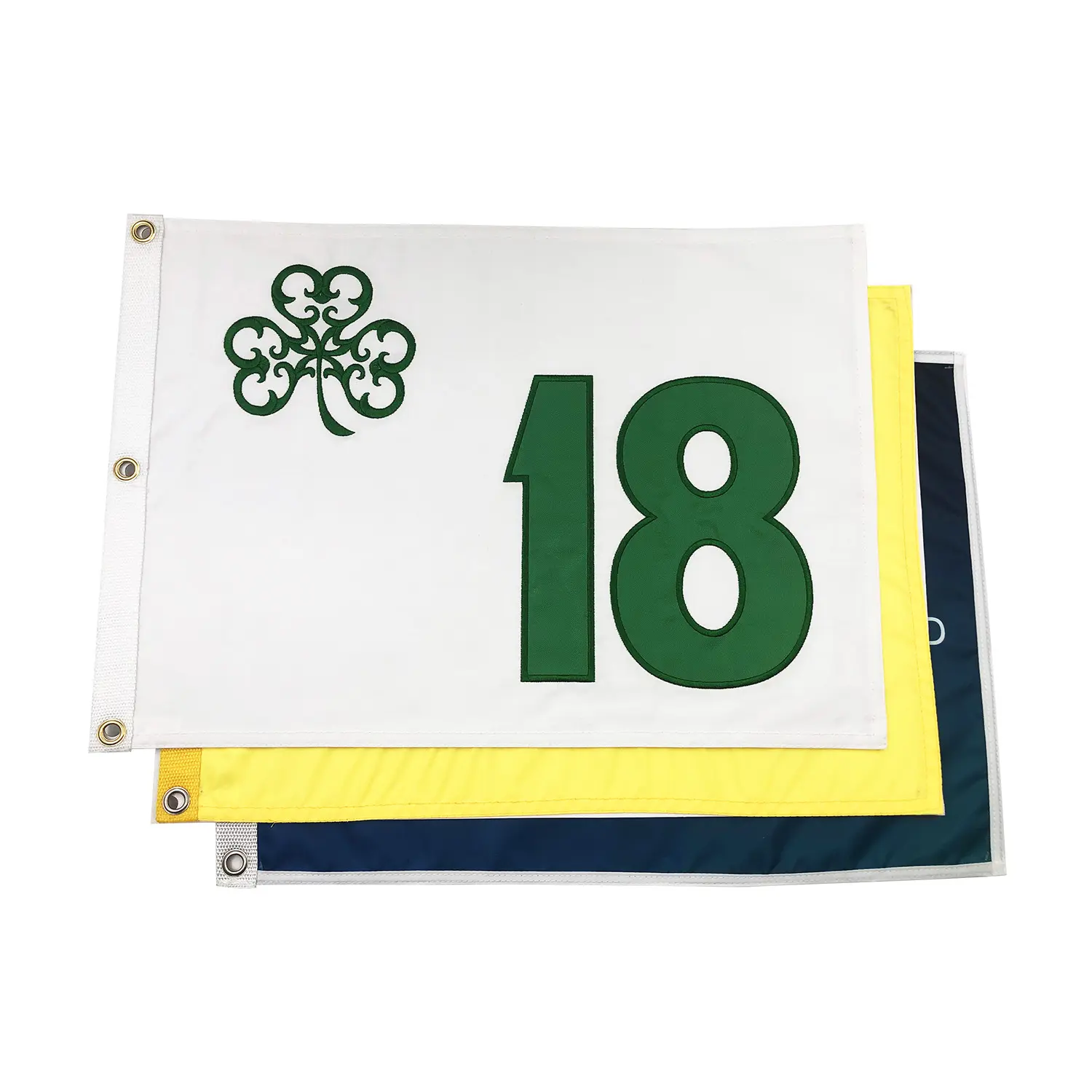 Customized Nylon polyester cotton golf pin flag golf hole flag with printed embroidered logo