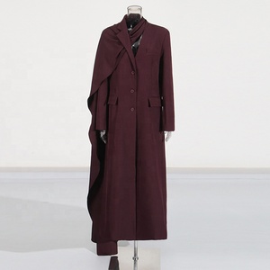 OUDINA nuova moda invernale Casual irregolare sciarpa scialle giacca a vento <span class=keywords><strong>cappotto</strong></span> lungo Trench da donna - Product Image 6