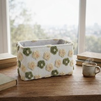 Lot de 3 paniers de rangement pliables de luxe en sherpa, en polyester écologique, organisateurs multifonctionnels à motifs variés avec poignées pour vêtements