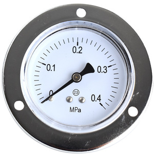 Panel Mounted Pressure <b>Gauge</b> 0.4 Mpa Copper Movement Flange Type Y 40Z GF 40 50 60 - Product Image 4