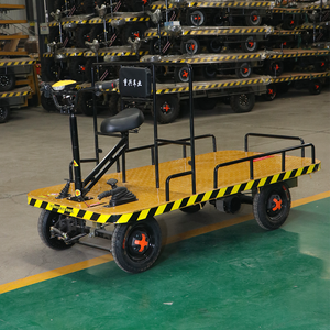 Troli Listrik Roda Empat Tugas Berat, Dorong Manual, Senyap, Bak Datar, Truk Dumper Listrik, Troli Pengangkut Listrik - Product Image 2