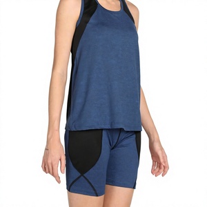 Camiseta Deportiva Personalizada para Mujer, Sin Mangas, de Secado Rápido, Transpirable, Elástica, de Color Sólido, con Logotipo Frontal, para Gimnasio, Yoga, Running, Entrenamiento - Product Image 5