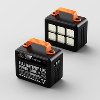 Batterie externe multi-capacités 50000 mAh à charge rapide avec lampe de camping LED – Chargeur portable d'urgence pour l'extérieur