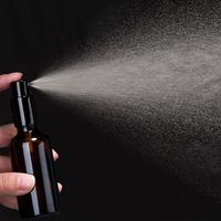Emballages cosmétiques de luxe entièrement noirs, flacon de parfum 50 ml, flacons en verre vides pour huiles essentielles avec vaporisateur noir