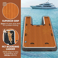 Rampe aquatique gonflable Drop Stitch Dog-dock pour bateau, rampe pour chien pour l'eau, plateforme flottante gonflable pour piscine