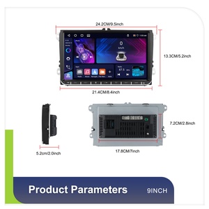 Podofo 2 Din 9'' Autoradio Android Stéréo <span class=keywords><strong>4</strong></span>+64G Carplay/Android Auto/GPS/Wifi/RDS sans fil pour VW Passat <span class=keywords><strong>Golf</strong></span> MK5 MK6 Jetta POLO - Product Image 5