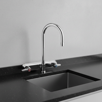 Robinet mélangeur chaud/froid pour évier de cuisine, robinet de cuisine commercial pour évier et lave-vaisselle