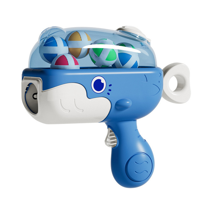 Hot Sale Children's Toy Gun Whale Shooting Sticky Ball Ball Gun Throwing Target Cartoon Parent Child Interactive Game