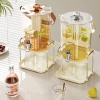Bouilloire à eau froide de luxe légère avec robinet, grande capacité, en PP, 5L, avec couvercle, design moderne, pour la maison