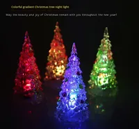 Meilleures ventes : Jouet Arbre de Noël en acrylique pour enfants, Veilleuse lumineuse clignotante, Design cristallin coloré, Alimentation électronique, Boîte colorée