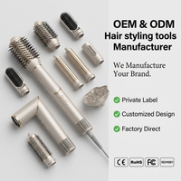 Kit d'outils de coiffure à succès : Lisseur et fer à boucler combinés 8-en-1 avec têtes interchangeables, certifié CE RoHS FCC, directement de l'usine