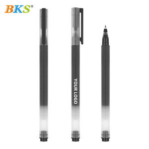 Оптовая продажа, рекламная Новинка с логотипом на заказ, гелевая ручка марки BKS с УФ-принтом, 0,5 мм, синий, красный, черный, 3 цвета чернил, пластиковый спортивный офис - Product Image 2