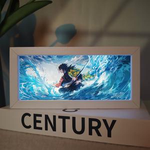 Lampe de nuit LED Demon Slayer de la série <span class=keywords><strong>Ghost</strong></span> Extinguishing Blade, design de dessin animé en PVC, ornements de bureau pour bébé, chambre à coucher - Product Image 3