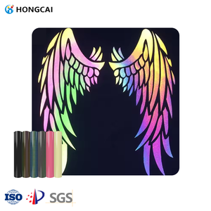 Hongcai độc quyền bảy màu phản chiếu bong bóng Puff Lettering phim 3D lập thể cao đàn hồi mềm Logo cầu vồng bong bóng phim - Product Image 1