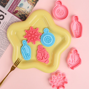 <span class=keywords><strong>Emporte</strong></span>-pièces en plastique Série <span class=keywords><strong>Marin</strong></span>, formes de dessins animés 3D, moule à biscuits imprimé pour simulation d'argile DIY - Product Image 1