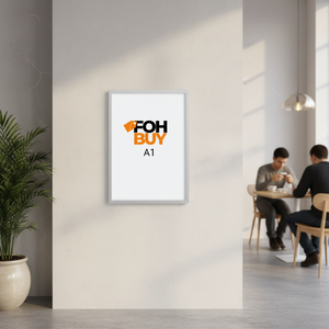 Argento A1 LED retroilluminato Lightbox a parete rettangolo di pubblicità scatola luminosa con telaio in alluminio per interni installazione sospesa - Product Image 4