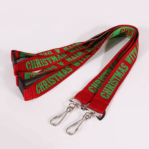 PVC kart NFC RFID güvenlik kordon boyun askısı ile kırmızı jakarlı dokuma logolu kordon - Product Image 4