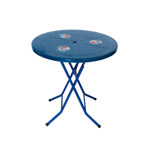 Table de pique-nique et de camping, ronde de 30 pouces, pieds en fer pliables et plateau en plastique léger - Product Image 2