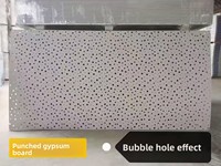Plaque de plâtre perforée ignifuge acoustique, surface en papier, panneau mural absorbant le son, intérieur/extérieur, épaisseur 9,5 mm/12 mm