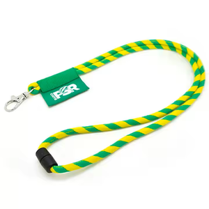 Nhà Máy Giá tùy chỉnh thực hiện cổ polyester an toàn khóa phản quang Webbing Vòng dệt dây bông dây buộc với nhãn dệt - Product Image 1