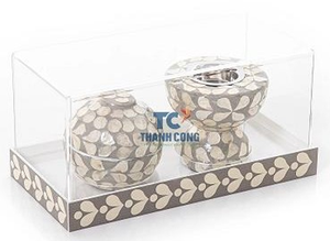 Incienso de nácar de estilo árabe de primera calidad Bakhoor Buner Set con bandeja con incrustaciones y caja hecha en Vietnam - Product Image 6