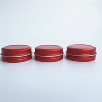Pot rond en aluminium rouge de 30 ml avec couvercle à vis, 1 oz, pour le stockage de crème pour les yeux, emballage en aluminium, boîte ronde