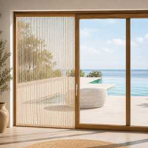 Mosquitera Tejida de Cuerda 120x240cm Beige con Cadenas para Puertas y Ventanas - Product Image 6