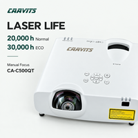 Projecteur laser CAAVITS UST 4K 0.44 5000 lumens, projecteur vidéo laser 4K 3LCD à ultra courte focale pour projecteurs d'affichage numérique