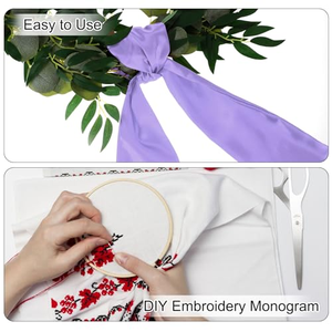Ruban personnalisé en coton vierge pour couronne de baptême de bébé, idéal pour les fêtes, Noël, mariages, décoration de maison de campagne et de fête, et pour la création de nœuds. - Product Image 3