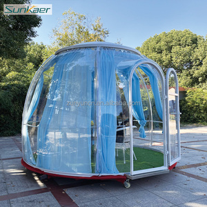 Fuente del fabricante fuerte resistencia al viento plástico policarbonato exterior cúpula casa burbuja espacios habitables cielo estrellado casa - Product Image 1